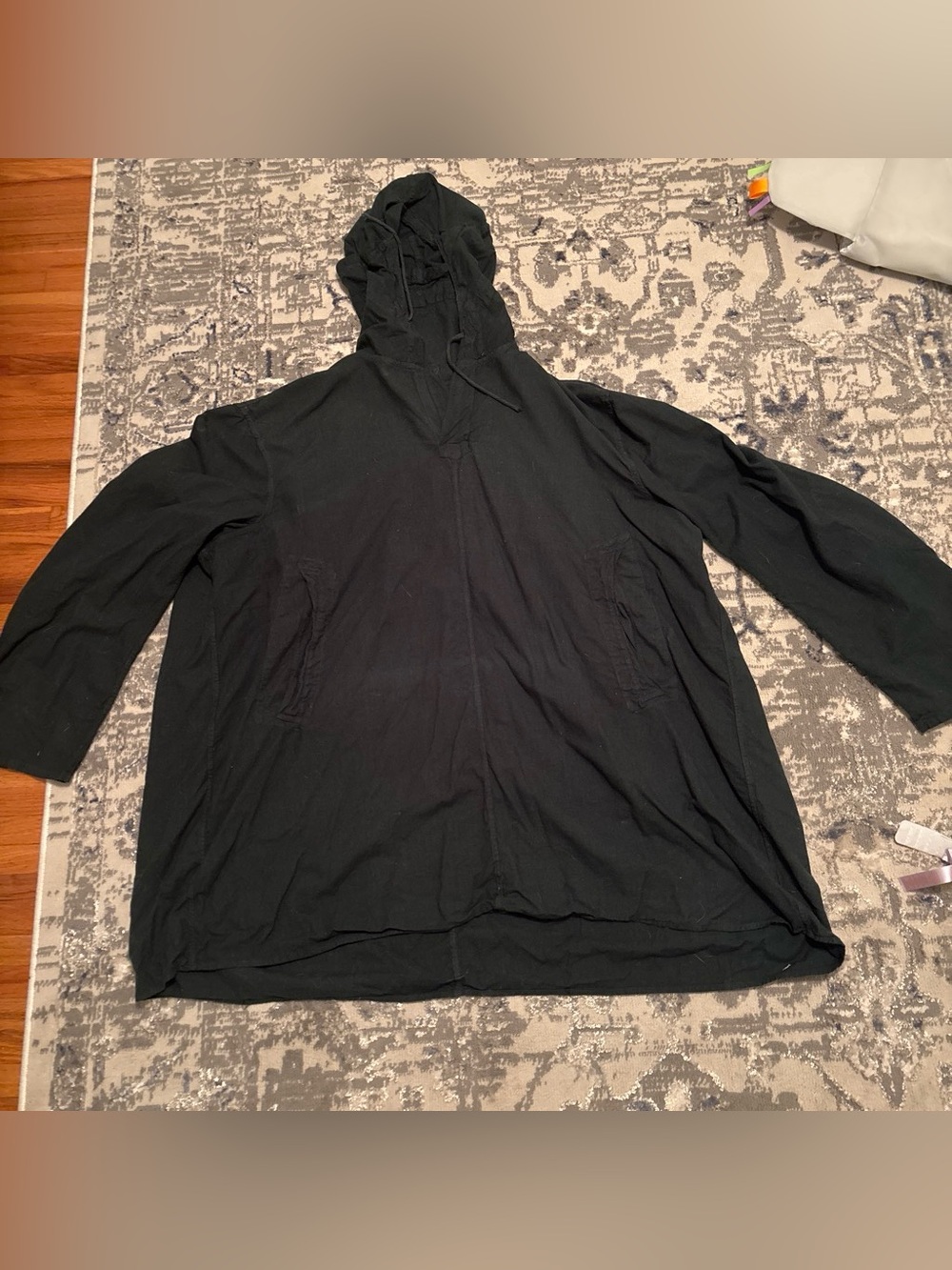Urban Outfitters Black Hooded Windbreaker Pullover